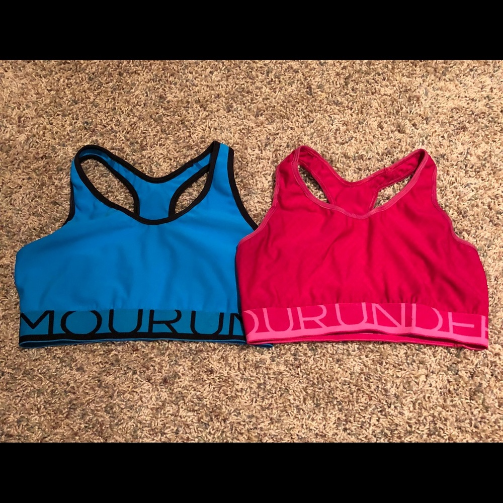 Under Armour Small 2 Sports bra bundle! EUC